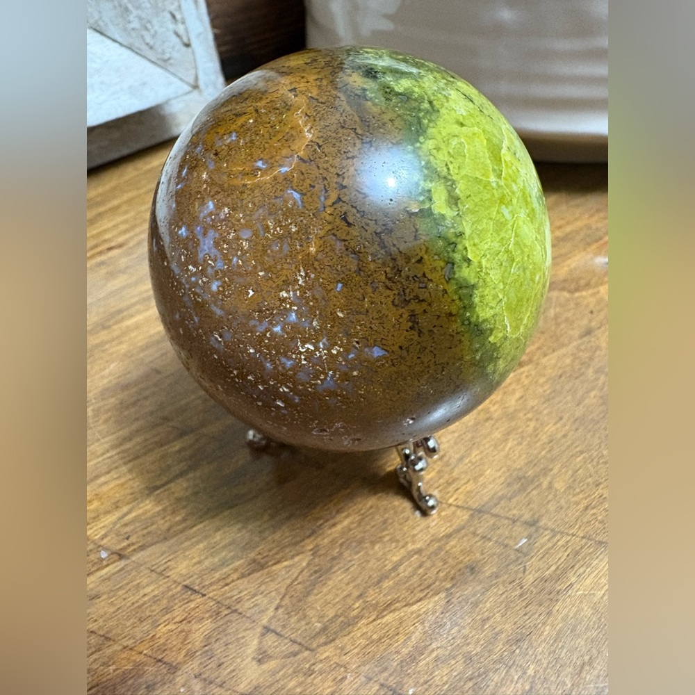 Green opal sphere